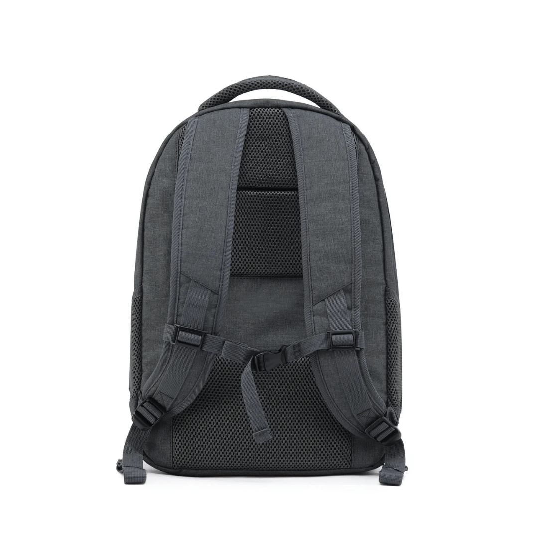 Back View of Charcoal coloured Tosca Urban backpack available from stewart's Menswear Mullumbimby.