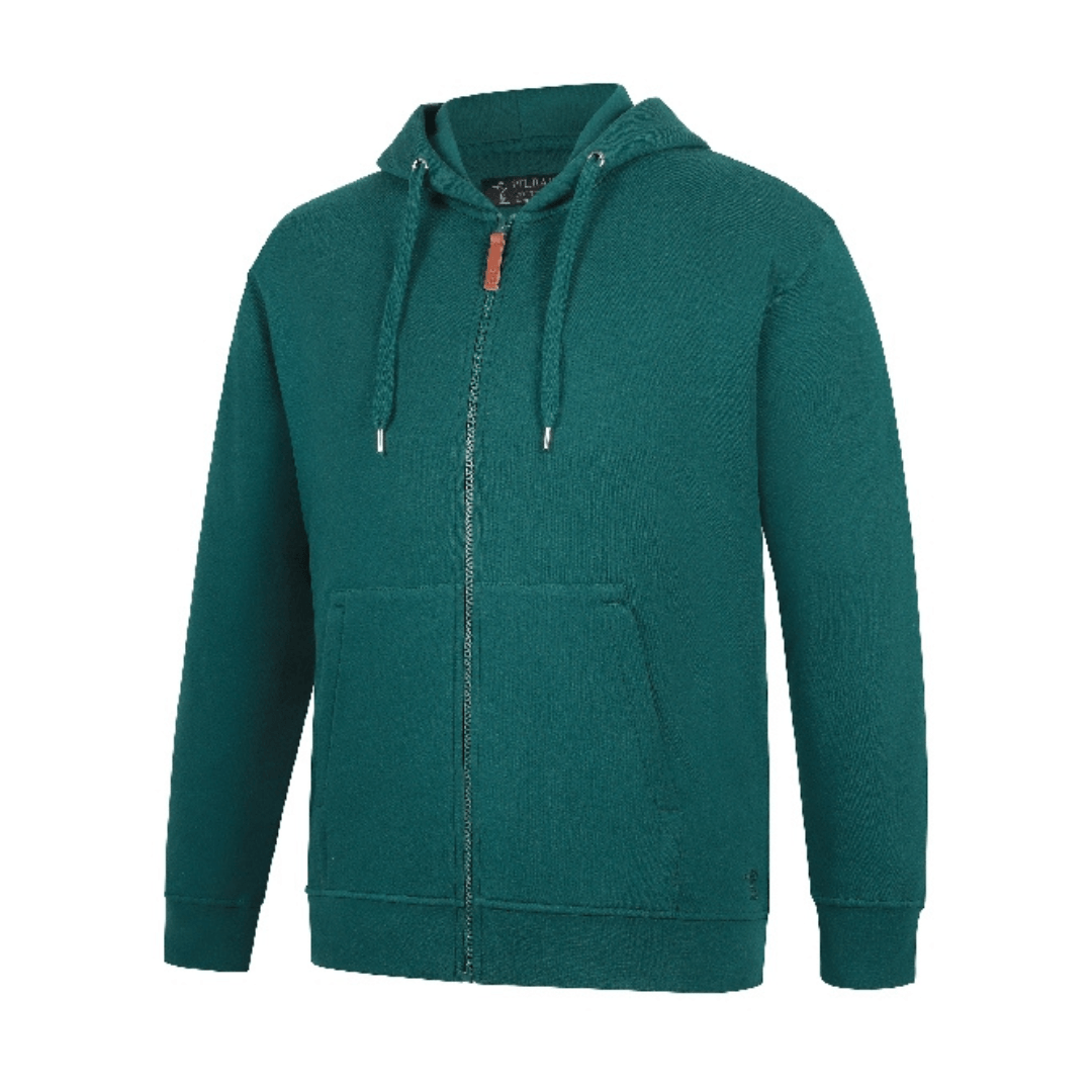 Pilbara collection men's zip through hoodie in forest available from Stewart's Menswear, Mullumbimby