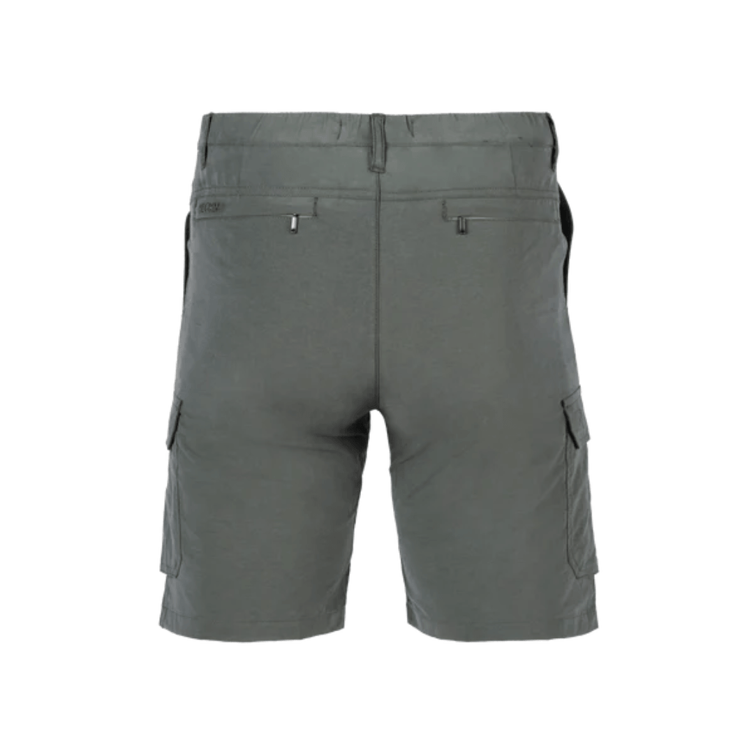 Back view of Pilgrim Lightweight Cargo Pant in navy with cargo pockets and zipped back pockets, available at Stewart's Menswear Mullumbimby.