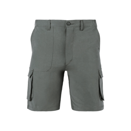 Front view of Pilgrim Lightweight Cargo Pant in navy with cargo pockets and zipped back pockets, available at Stewart's Menswear Mullumbimby.