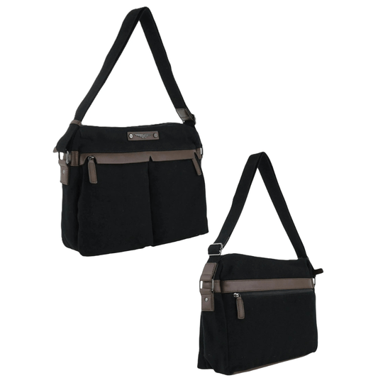 Black Police canvas messenger bag available at Stewart's Menswear, Mullumbimby