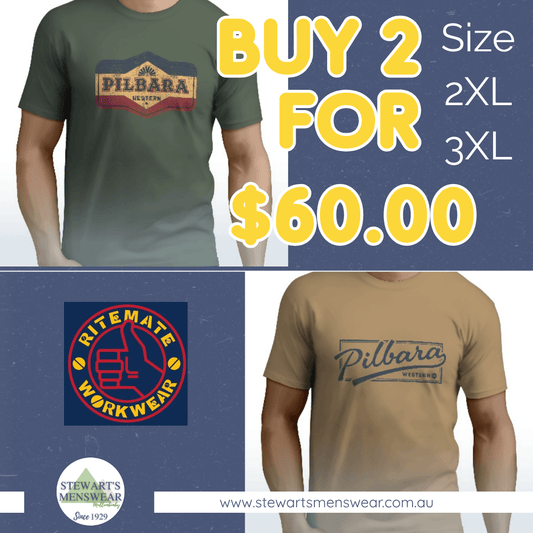Pilbara Western T-Shirts - 2 for $60
