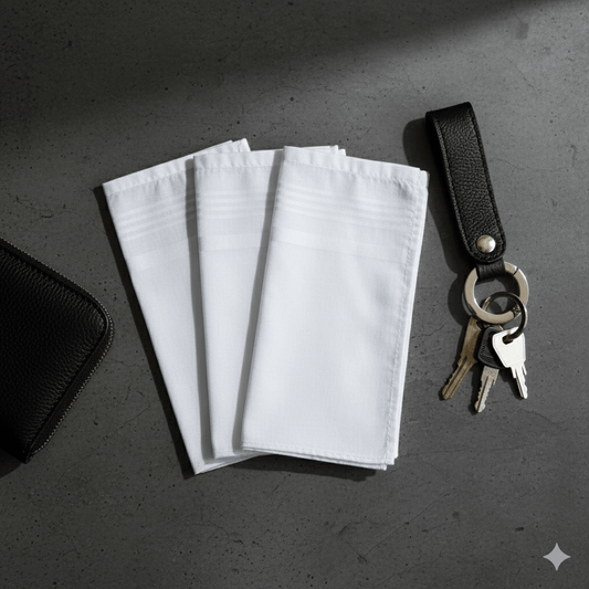 Men's White Hanky - Single Unit
