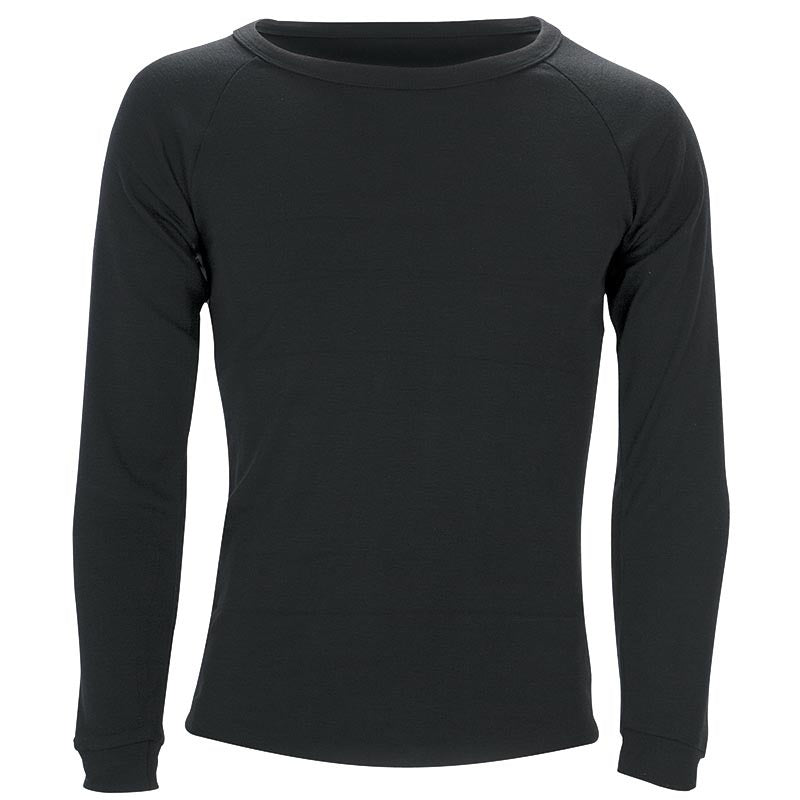 Stewarts Menswear Sherpa unisex long sleeve polypro thermal top - Black. Sherpa's Polypro Thermal tops are made from ultra-soft PCD II polypropylene. Provide outstanding insulation to retain natural body heat for superior warmth. Lightweight and affordable. Quick-dry properties and moisture-wicking capabilities, they're perfect for outdoor activities, winter comfort, or overnight camping. 
