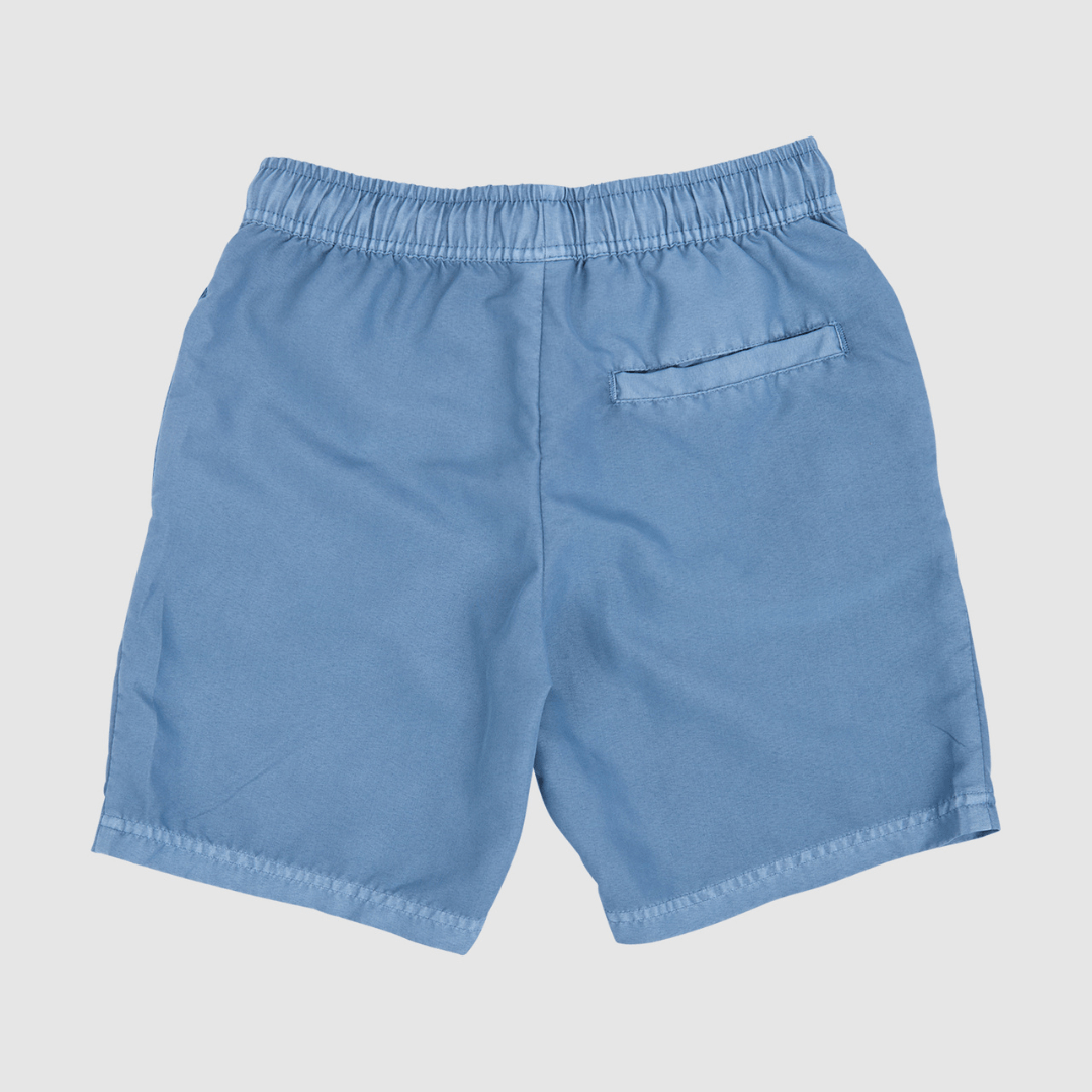 St Goliath Boys Global Swim Short in classic blue, recycled polyester swim shorts available at Stewart's Menswear Mullumbimby.