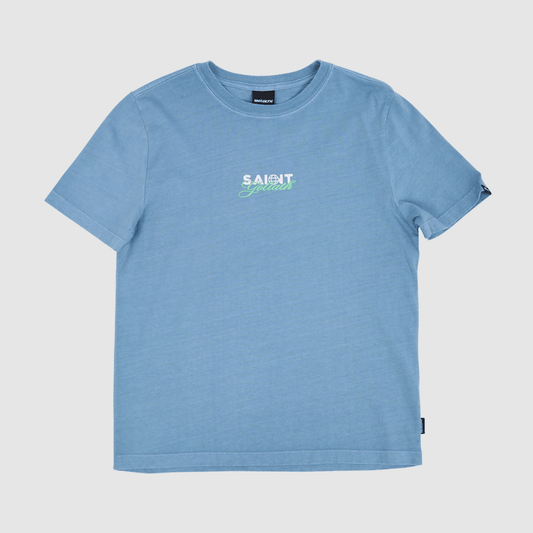 Front View of St Goliath Boys Global Tee, 100% cotton crewneck tee for boys available at Stewart's Menswear Mullumbimby.