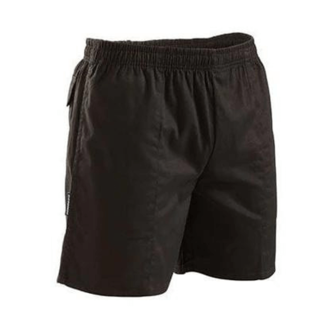 Stewarts Menswear Mullumbimby Stubbies Ruggers longer leg short. Colour is Black