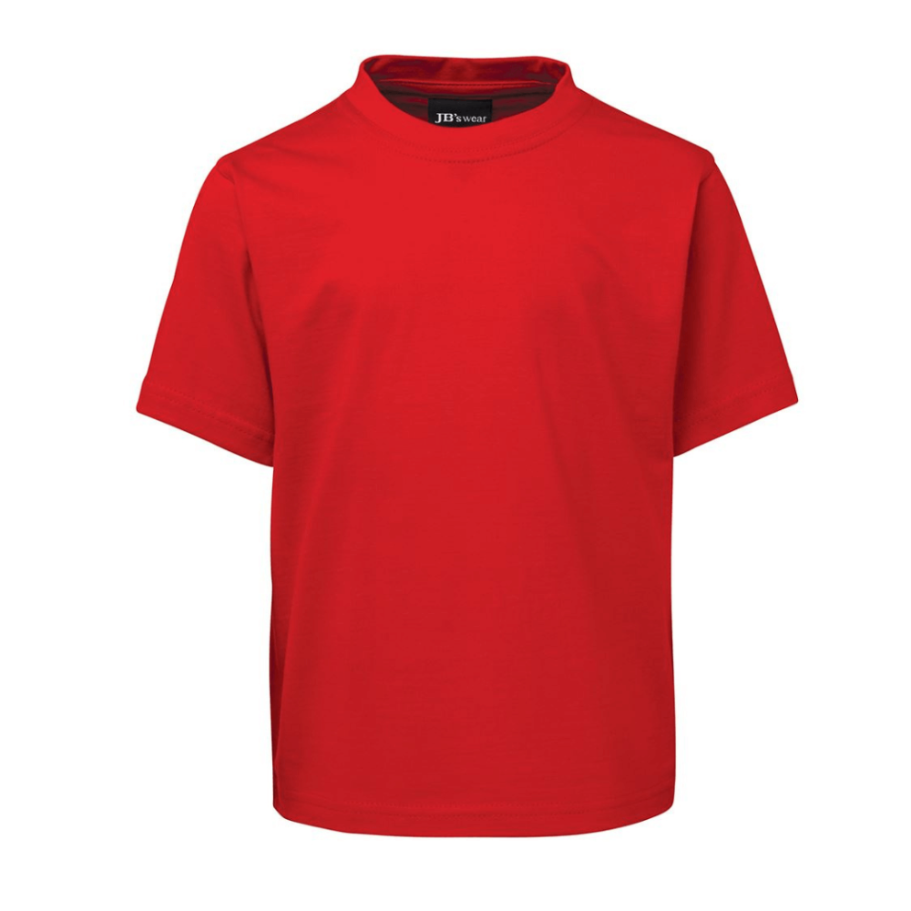 Unisex children's tees made from 100% cotton for 100% comfort,  a wardrobe staple which are made to last. Colour is Red