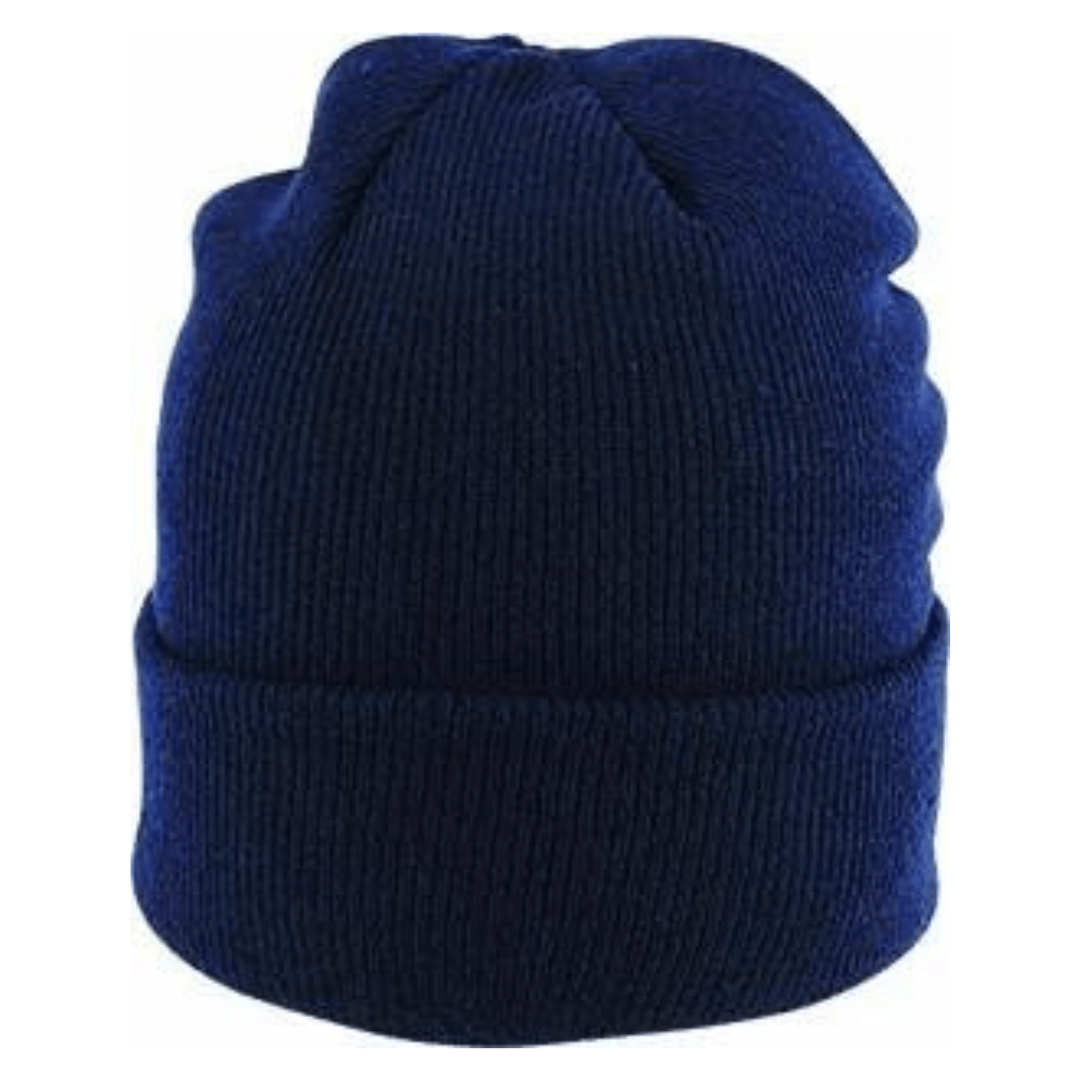 Stewart's Menswear Avenel Hats fine acrylic beanie with thinsulate lining - navy. This functional Acrylic rib knit beanie has thinsulate lining for extra warmth.  Made from soft acrylic yarn, it features a fine rib knit texture. The added thinsulate lining ensures you will stay warm in the cooler months.  The classic beanie shape provides ample coverage for your ears and forehead.  Available in a range of colours, this fine knit beanie is the ideal accessory for any winter outfit.   One size fits most.