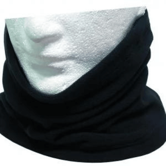 Stewart's Menswear Avenel hats polar fleece neck warmer - black. Experience ultimate warmth and comfort with this polar fleece neck warmer - perfect for any outdoor activity in the cooler months!  Designed to keep you cosy and snug in cold conditions, this neck warmer is a must-have for all adventurers.  The soft and comfortable polar fleece material ensures maximum insulation.