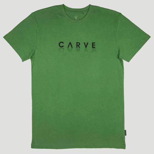 Look hot and stay cool in a 100% cotton Tee-shirt from Carve surfwear.  This is a regular fit men's short sleeve T-shirt with Carve Mirror chest print. With sizes from S to 5XL, no-one is excluded from having up to date seasonal fashion.  Perfect for a day at the beach, afternoon drinks at the pub or any other weekend adventure.  160g Combed cotton jersey